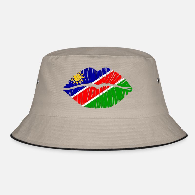 Kuss Namibia - Bucket Hat - Khaki/Schwarz