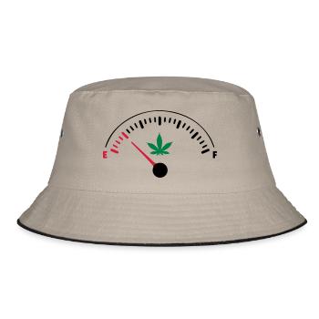 EMPTY Ganja - Bucket Hat - Khaki/Schwarz - Vorne