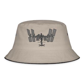 Raumstation ISS 2 - Bucket Hat - Khaki/Schwarz - Vorne