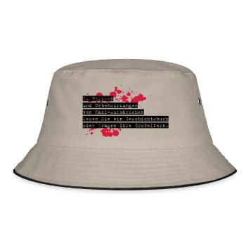 anti-nazi-shirt exit-shirt - Bucket Hat - khaki/black - Front