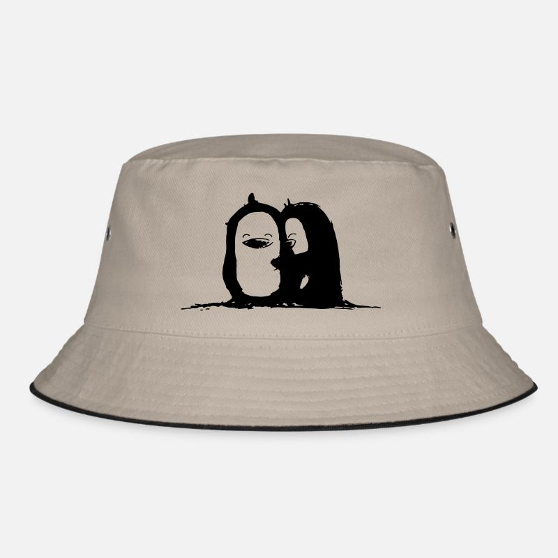Penguin cuddle time Bucket Hat