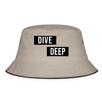 Dive Deep Inspiration - Bucket Hat - khaki/black - Front