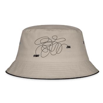 Start Destination Journey 1c - Bucket Hat - khaki/black - Front