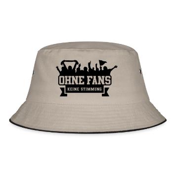 Ohne Fans keine Stimmung - Bucket Hat - Khaki/Schwarz - Vorne