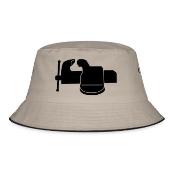 bench _vise_m1 - Bucket Hat - khaki/black - Front