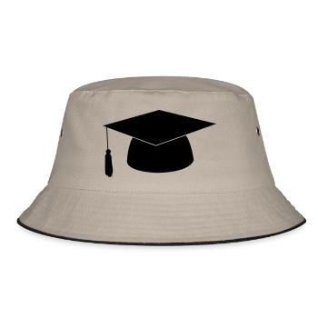 Doctoral hat - Bucket Hat - khaki/black - Front