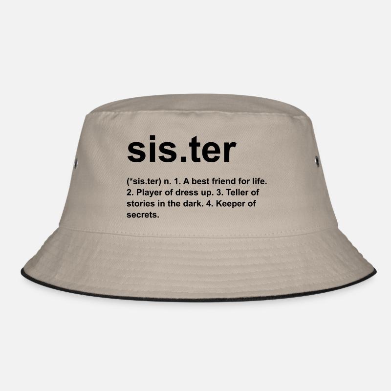 sister - Bucket Hat - Khaki/Schwarz