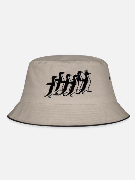 Penguins Pack - Bucket Hat - khaki/black - Front