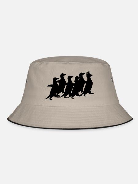 Penguins Pack - Bucket Hat - khaki/black - Front