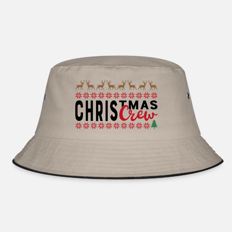 Weihnachten - Bucket Hat - Khaki/Schwarz