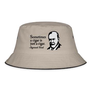 Sometimes a cigar is just a cigar Sigmund Freud - Bucket Hat - khaki/black - Front