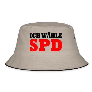 Ich wähle spd - Bucket Hat - Khaki/Schwarz - Vorne