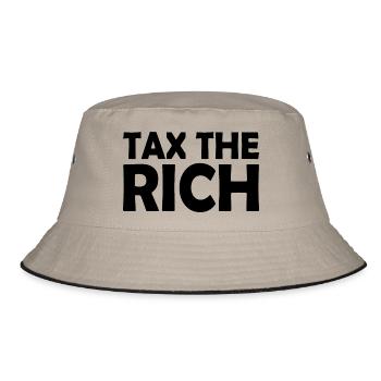Tax the rich - Bucket Hat - khaki/black - Front