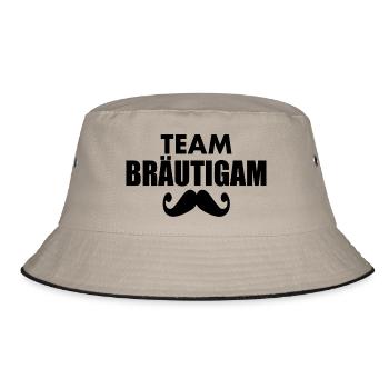 Team bräutigam - Bucket Hat - Khaki/Schwarz - Vorne
