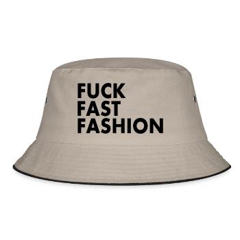 Fuck fast fashion - Bob - kaki/noir - Devant