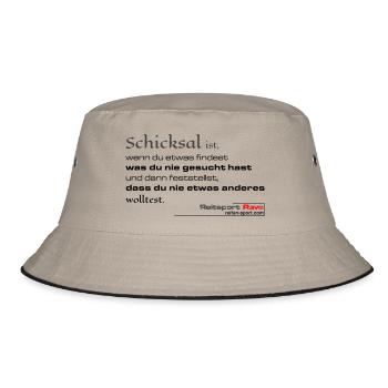 Schicksal ist wenn du etwas findest...... - Bucket Hat - Khaki/Schwarz - Vorne