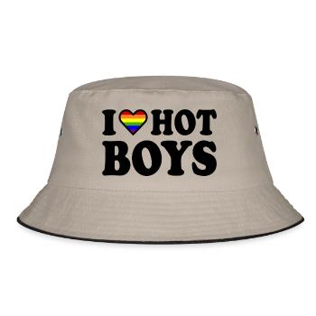I love hot boys - Bob - kaki/noir - Devant