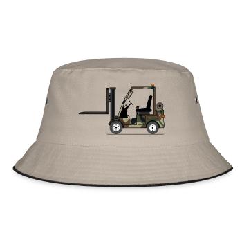 Forklift Army Color - Bucket Hat - khaki/black - Front