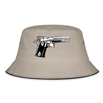 revolver - Bucket Hat - Khaki/Schwarz - Vorne