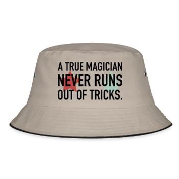 Magic Trick Hisoka - Bucket Hat - Khaki/Schwarz - Vorne