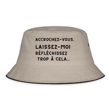 ACCROCHEZ-VOUS. LAISSEZ-MOI TROP REFLECHIR. - Bob - kaki/noir - Devant