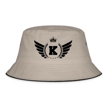 wappen k - Bucket Hat - Khaki/Schwarz - Vorne