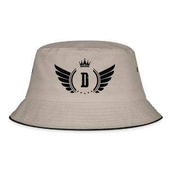 wappen d - Bucket Hat - Khaki/Schwarz - Vorne