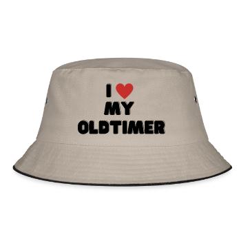 I love my Oldtimer - Bucket Hat - khaki/black - Front