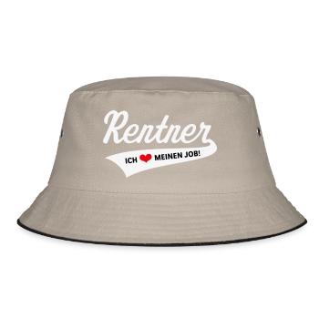 Retiree – I Love My Job! (Retirement / 3C) - Bucket Hat - khaki/black - Front