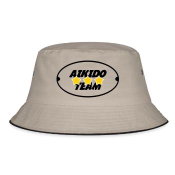 Aikido-Team - Bucket Hat - Khaki/Schwarz - Vorne