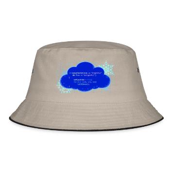 LetItSnow(); - Bucket Hat - khaki/black - Front