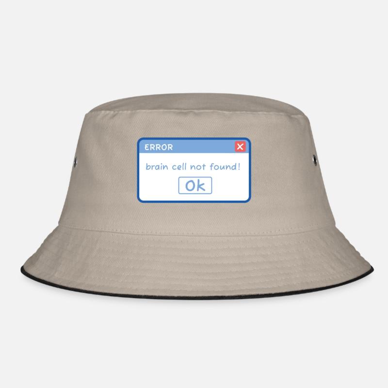 funny E-mail design, meme, idiot, computer humor - Bucket Hat - khaki/black