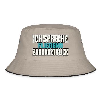 Zahnmedizinische Fachangestellte ZFA - Bucket Hat - Khaki/Schwarz - Vorne