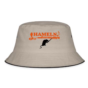 Rattenlehrer / rat teacher (2c) - Bucket Hat - Khaki/Schwarz - Vorne