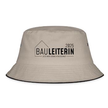 Bauleiter 2025 - Jetzt wird genau hingeschaut - Bucket Hat - Khaki/Schwarz - Vorne