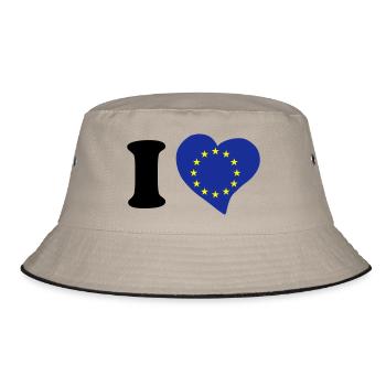 I love EU - Bucket Hat - khaki/black - Front