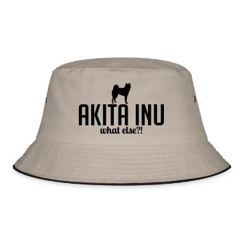 AKITA INU what else - Bucket Hat - khaki/black - Front