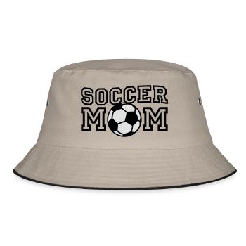 Soccer Mom | Fußball Mutter - Bucket Hat - khaki/black - Front