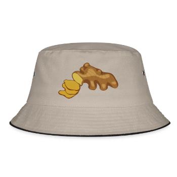 ginger ginger veggie gemuese vegetable1 - Bucket Hat - khaki/black - Front