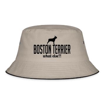 BOSTON TERRIER what else - Bucket Hat - khaki/black - Front