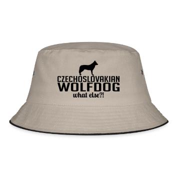 CZECHOSLOVAKIAN WOLFDOG what else - Bucket Hat - khaki/black - Front