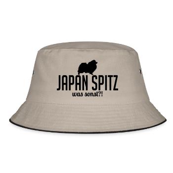 JAPAN SPITZ was sonst - Bucket Hat - Khaki/Schwarz - Vorne