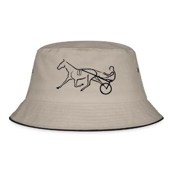 Trotting horse - Bucket Hat - khaki/black - Front