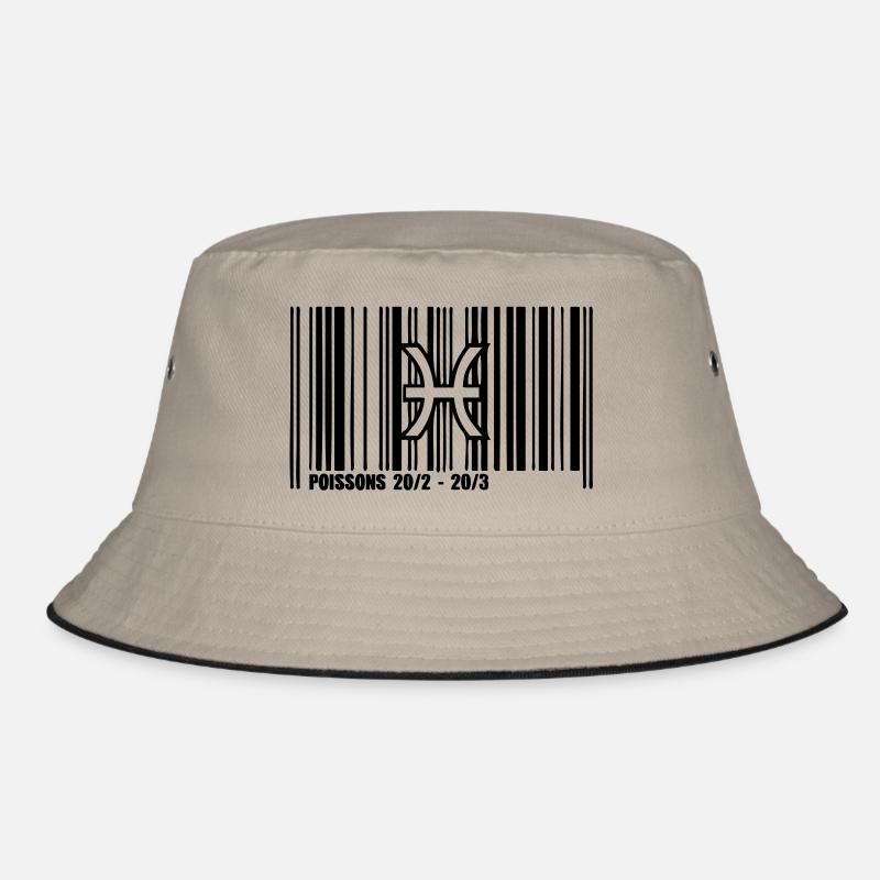 Sternzeichen Fische Barcode Bucket Hat
