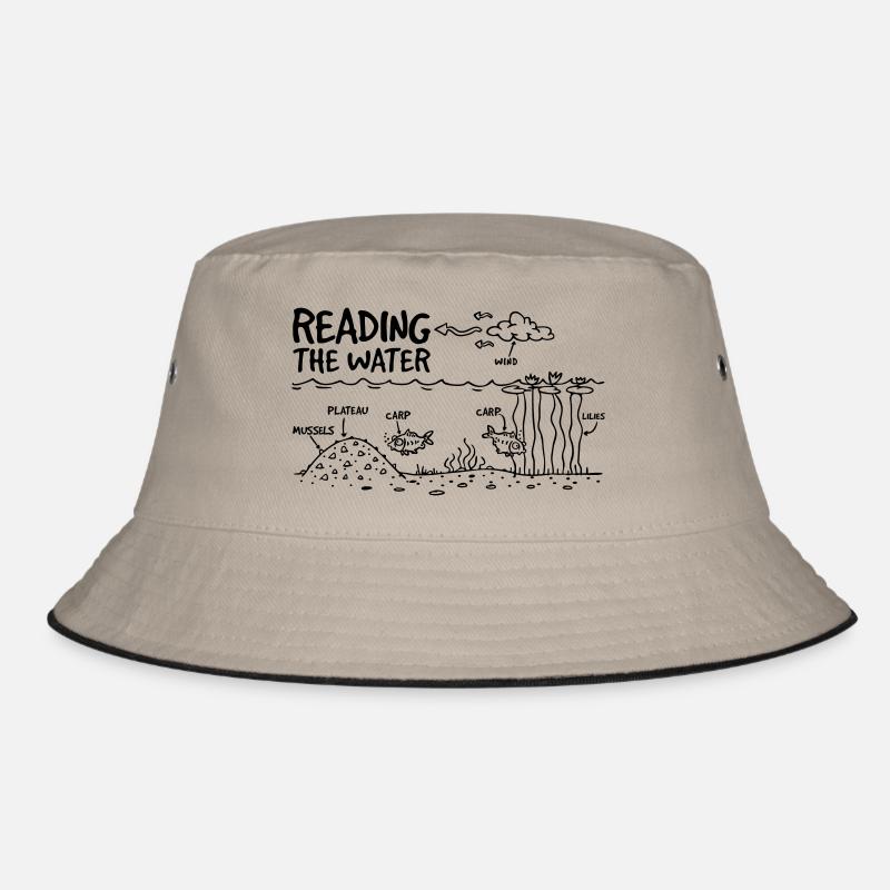 READING THE WATER - Bucket Hat - Khaki/Schwarz
