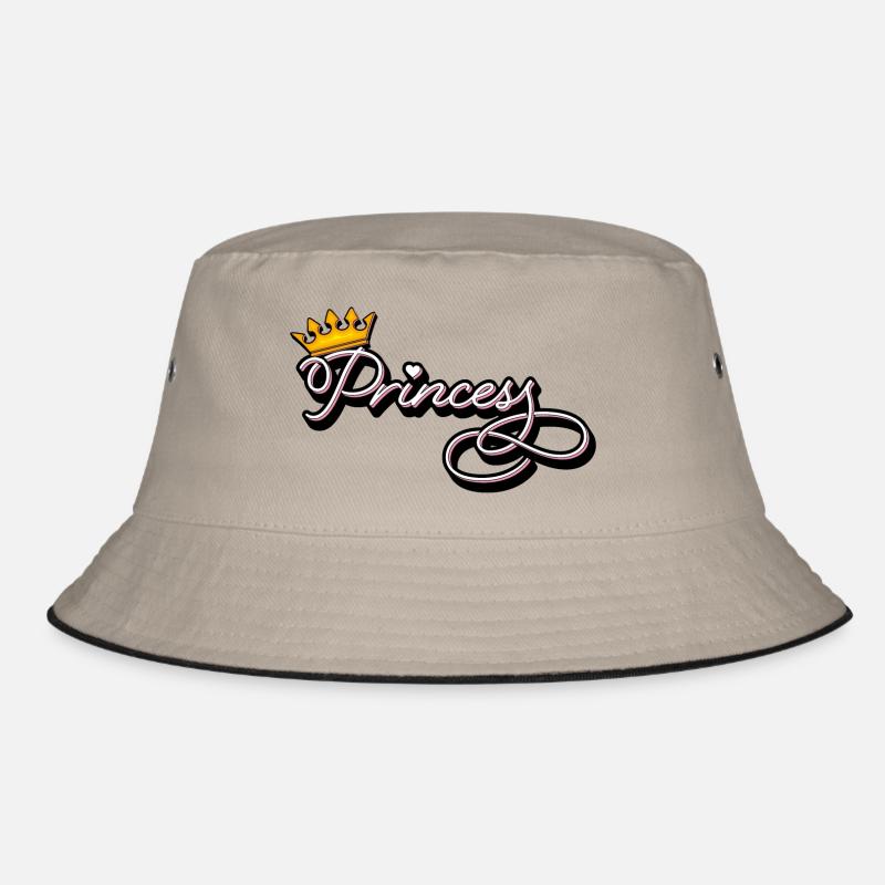 Princess - Das Prinzessinendesign - Bucket Hat - Khaki/Schwarz