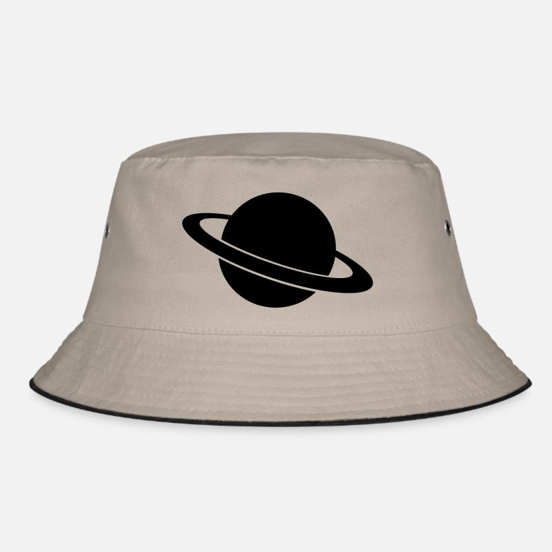 planeten - Bucket Hat - Khaki/Schwarz