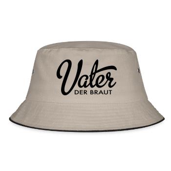 Vater der Braut - Bucket Hat - Khaki/Schwarz - Vorne