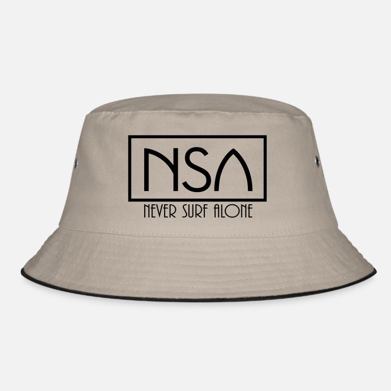nsa never surf alone Bucket Hat