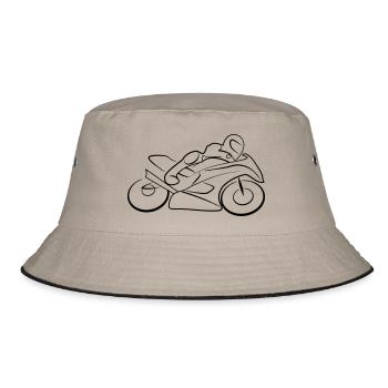 Motorrad Speed - Bucket Hat - Khaki/Schwarz - Vorne